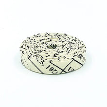 Load image into Gallery viewer, Double Fold Bias Tape Old School Library Card Manilla Cream 1/2'' Bias Binding