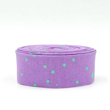 Load image into Gallery viewer, Quilt Binding Tula Pink Space Sprinkles Frozenberry Purple 1 1/4" Single Fold Binding