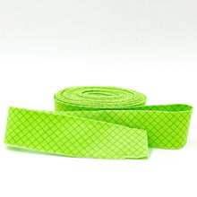 Load image into Gallery viewer, 1 1/4" Quilt Binding Tula Pink True Colors On The Grid Apple Green Single Fold Quilt Binding