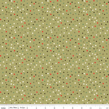 Load image into Gallery viewer, Glisten Dot Olive Green by Sandy Gervais for Riley Blake Designs Half Yard Fabric