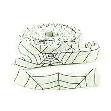 Load image into Gallery viewer, Double Fold Bias Tape 1/2'' Costume Maker's Act II Webs White Halloween Bias Binding