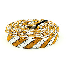 Load image into Gallery viewer, Double Fold Bias Tape 1/2'' Costume Maker's Act II Ruler Stripe Orange Black Halloween Bias Binding