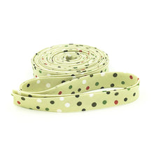 Load image into Gallery viewer, Double Fold 1/2'' Bias Tape Glisten Polka Dots Olive Green Sandy Gervais