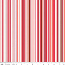 Load image into Gallery viewer, Cloudburst Stripe Red and White Riley Blake Designs Half Yard Jill Findley