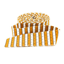 Load image into Gallery viewer, Quilt Binding Costume Maker's Act II Ruler Stripe White Orange 1 1/4" Single Fold Binding Halloween