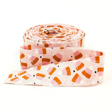 Load image into Gallery viewer, Quilt Binding Hey Pumpkin Candy Corn Blush Pink 1 1/4" Single Fold