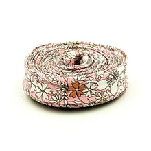 Load image into Gallery viewer, Double Fold Bias Tape 1/2'' Wide Liberty of London Tana Lawn June's Meadow Pink Yards Bias Binding