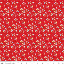 Load image into Gallery viewer, Simple Pleasures Calico Sweet Rose Strawberry Red Riley Blake Designs Half Yard Sandy Klop of American Jane