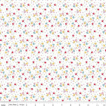 Load image into Gallery viewer, Simple Pleasures Calico Sweet Rose White Riley Blake Designs Half Yard Sandy Klop of American Jane