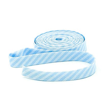 Load image into Gallery viewer, Double Fold Bias Tape Boy Blue Tone On Tone Stripe 1/2" Bias Binding