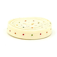 Load image into Gallery viewer, Double Fold Bias Tape 1/2'' First Blooms Polka Dot Cream