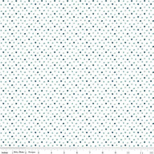 Load image into Gallery viewer, Baby Boy Stars White Fabric Half Yards
