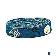 Load image into Gallery viewer, Double Fold Bias Tape Paisley Bandana Print Blue 1/2'' Binding