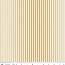 Load image into Gallery viewer, Ivy Reese Ticking Stripe Golden Yellow and White Half Yard Fabric