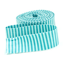 Load image into Gallery viewer, Quilt Binding Peacock Blue Tone On Tone 1/8'' Stripe 1 1/4" Single Fold