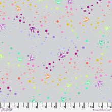 Load image into Gallery viewer, Tula Pink Fairy Dust Fog Gray Rainbow Fabric Half Yards