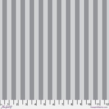 Load image into Gallery viewer, Tula Pink Tent Stripe Fog Gray Fabric Half Yards