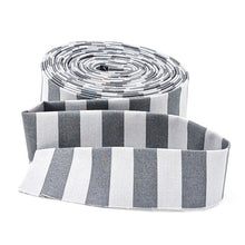 Load image into Gallery viewer, Quilt Binding Tula Pink Tent Stripe Fog Gray 1 1/4" Single Fold