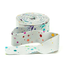Load image into Gallery viewer, Quilt Binding Tula Pink Fairy Dust Fog Gray 1 1/4" Single Fold