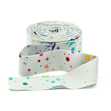 Load image into Gallery viewer, Quilt Binding Tula Pink Fairy Dust Fog Gray 1 1/4" Single Fold