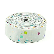 Load image into Gallery viewer, Quilt Binding Tula Pink Fairy Dust Fog Gray 1 1/4" Single Fold