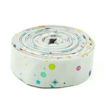 Load image into Gallery viewer, Quilt Binding Tula Pink Fairy Dust Fog Gray 1 1/4" Single Fold