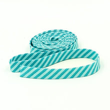 Load image into Gallery viewer, Double Fold Bias Tape Peacock Blue Tone-On-Tone Stripe 1/2" Binding