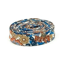 Load image into Gallery viewer, Double Fold Bias Tape 1/2'' Wide Liberty of London Tana Lawn Margaret Annie Blue Autumn