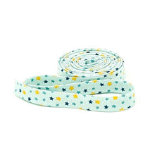 Load image into Gallery viewer, Double Fold Bias Tape 1/2'' Baby Boy Stars Blue Aqua
