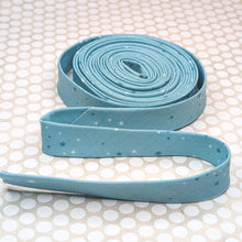 Load image into Gallery viewer, Double Fold Bias Tape 1/2'' Essence Starlight Dream Aqua Blue Binding