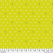 Load image into Gallery viewer, Tula Pink Besties Unconditional Love Hearts Clover Green Fabric Half Yards