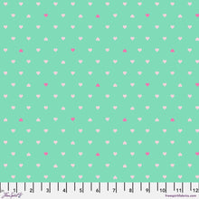 Load image into Gallery viewer, Tula Pink Besties Unconditional Love Hearts Clover Green Fabric Half Yards
