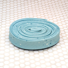 Load image into Gallery viewer, Double Fold Bias Tape 1/2'' Essence Starlight Dream Aqua Blue Binding