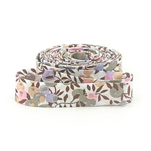 Load image into Gallery viewer, Double Fold Bias Tape 1/2'' Liberty of London Tana Lawn Wiltshire Bud Pink Sparkle