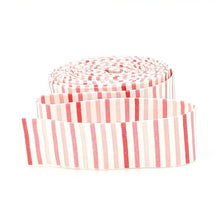 Load image into Gallery viewer, Quilt Binding Strawberries and Cream Stripe 1 1/4" Single Fold