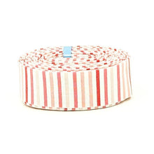 Load image into Gallery viewer, Quilt Binding Strawberries and Cream Stripe 1 1/4" Single Fold