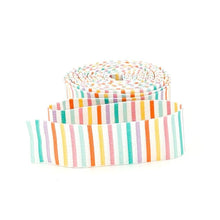 Load image into Gallery viewer, Quilt Binding Carnival Rainbow Stripe 1 1/4" Single Fold