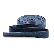 Load image into Gallery viewer, Double Fold 1/2" Bias Tape Chambray Shot Cotton French Slate Blue Binding