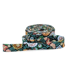 Load image into Gallery viewer, Double Fold Bias Tape 1/2'' Liberty of London Tana Lawn Begonia Black