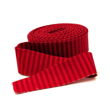Load image into Gallery viewer, Quilt Binding Red Tone On Tone 1/8'' Stripe 1 1/4" Single Fold