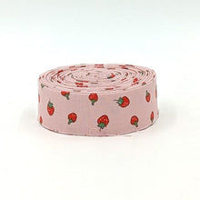 Load image into Gallery viewer, Quilt Binding Serendipity 2 Strawberries Blush Pink 1 1/4" Single Fold