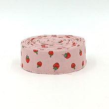 Load image into Gallery viewer, Quilt Binding Serendipity 2 Strawberries Blush Pink 1 1/4" Single Fold