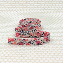 Load image into Gallery viewer, Double Fold Bias Tape 1/2'' Liberty of London Tana Lawn Wiltshire Blossom Purple/Blue