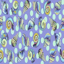 Load image into Gallery viewer, Tula Pink Floral Reef Marine Blue Quilt Backing Half Yards