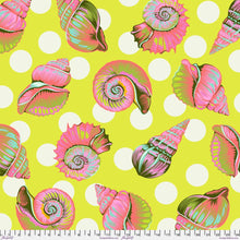 Load image into Gallery viewer, Tula Pink Floral Reef Seagrass Yellow Quilt Backing Half Yards