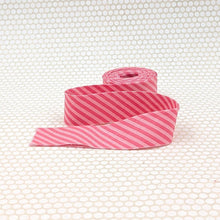 Load image into Gallery viewer, Bias Quilt Binding Tone on Tone Sugar Pink Stripe 1 1/4" Single Fold
