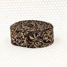 Load image into Gallery viewer, Quilt Binding Floral Tooled Leather Boot Brown 1 1/4" Single Fold