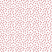 Load image into Gallery viewer, My Valentine Heart Toss White Fabric Half Yards
