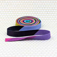 Load image into Gallery viewer, Double Fold 1/2'' Bias Tape Floral Reef Smooth Sailing Stripe Rainbow Binding