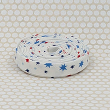 Load image into Gallery viewer, Double Fold 1/2'' Bias Tape Firecracker Red White Blue Patriotic Binding